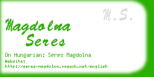 magdolna seres business card